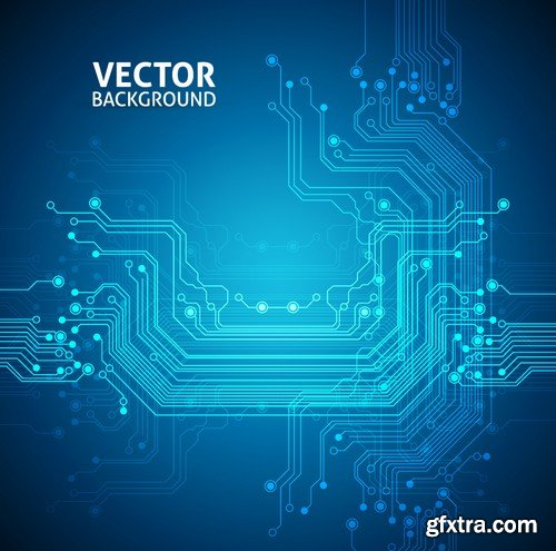 Stock Vectors - Abstract Technology background 3, 25xEPS