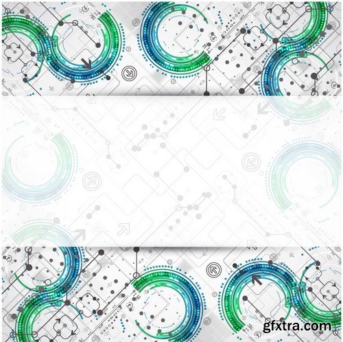 Stock Vectors - Abstract Technology background 3, 25xEPS