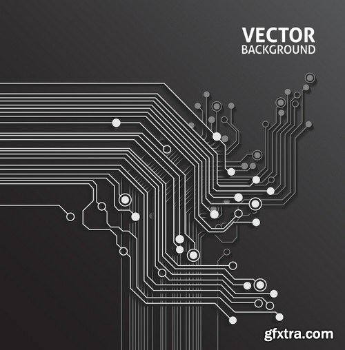 Stock Vectors - Abstract Technology background 3, 25xEPS