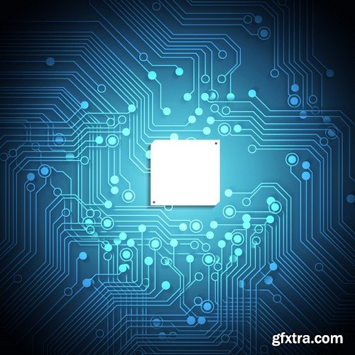 Stock Vectors - Abstract Technology background 3, 25xEPS