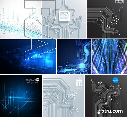 Stock Vectors - Abstract Technology background 3, 25xEPS