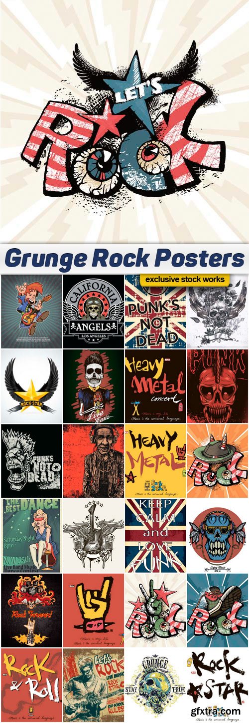 Grunge Rock Posters - 25x ES