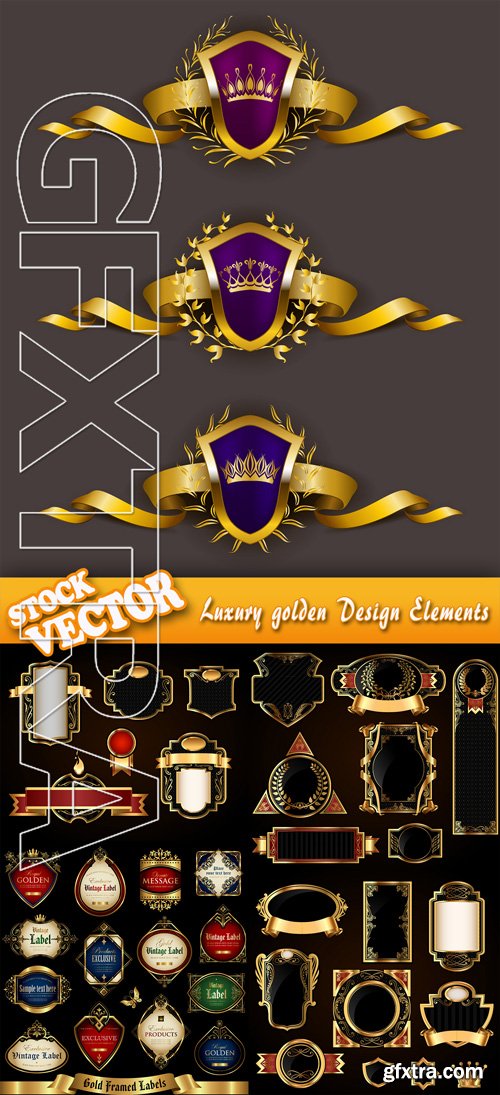 Stock Vector - Luxury Golden Design Elements