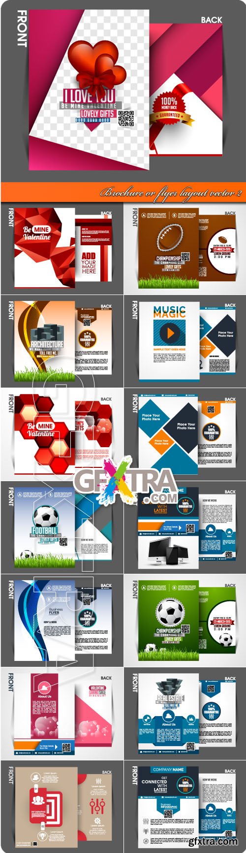 Brochure or flyer layout vector 2