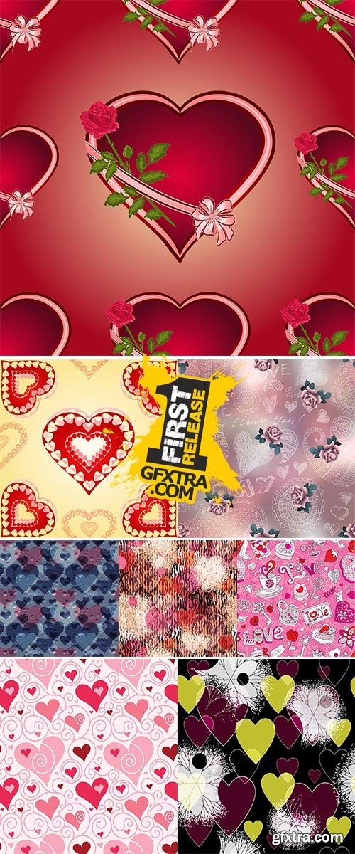 Stock Vector seamless Valentine's Day pattern