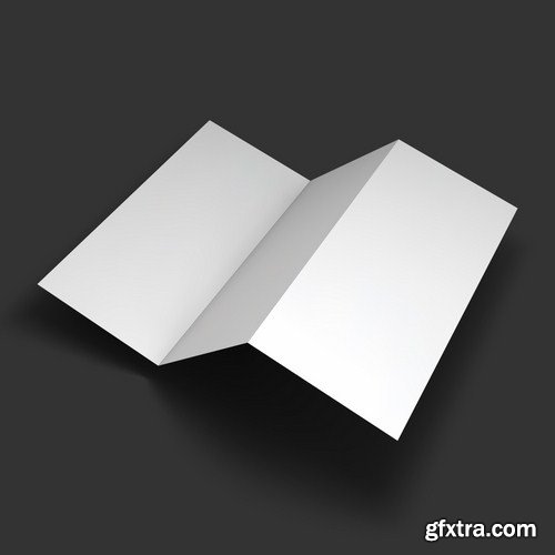 Stock Vector - Blank Book Paper Brochure Business Card Mockups, 25EPS