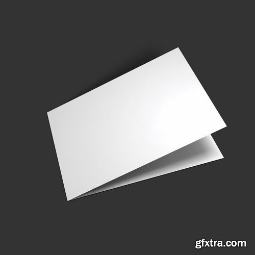 Stock Vector - Blank Book Paper Brochure Business Card Mockups, 25EPS