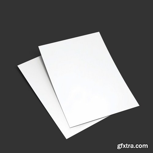 Stock Vector - Blank Book Paper Brochure Business Card Mockups, 25EPS