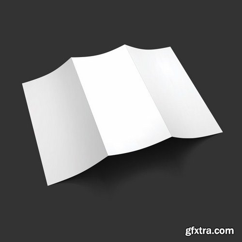 Stock Vector - Blank Book Paper Brochure Business Card Mockups, 25EPS