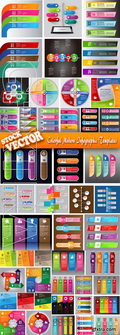 Stock Vector - Colorful Modern Infographic Templates