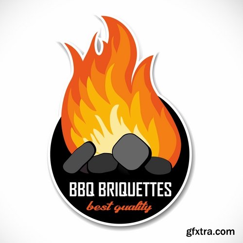 Collection of vector posters barbecue 25 Eps