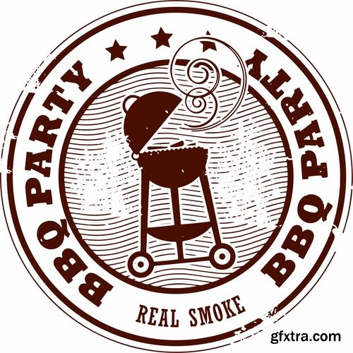 Collection of vector posters barbecue 25 Eps