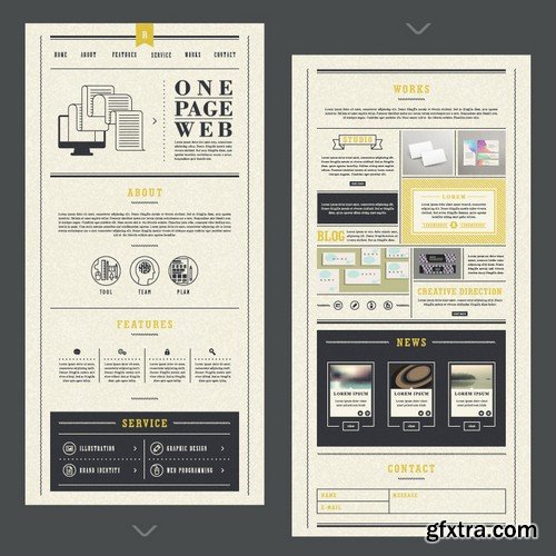 Stock Vectors - Website template 22, 25xEPS