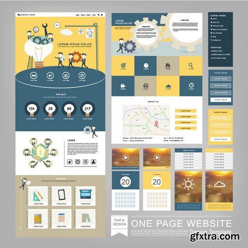 Stock Vectors - Website template 22, 25xEPS