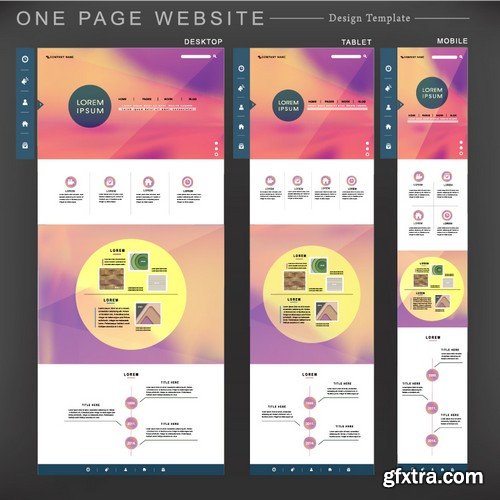 Stock Vectors - Website template 22, 25xEPS