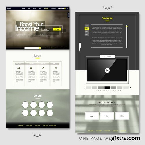 Stock Vectors - Website template 22, 25xEPS