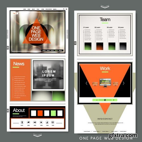 Stock Vectors - Website template 22, 25xEPS