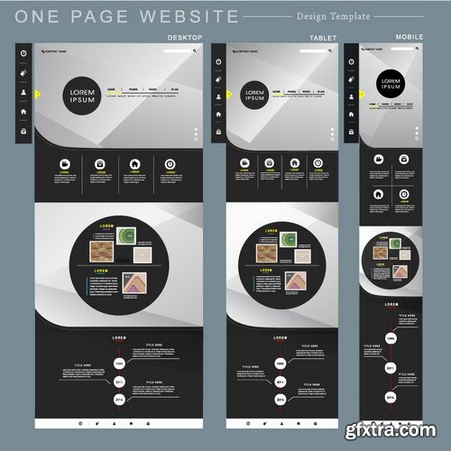 Stock Vectors - Website template 22, 25xEPS