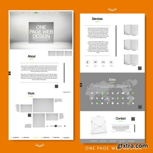 Stock Vectors - Website template 22, 25xEPS