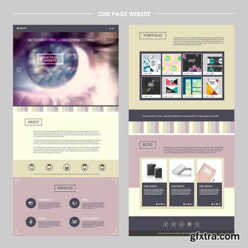 Stock Vectors - Website template 22, 25xEPS