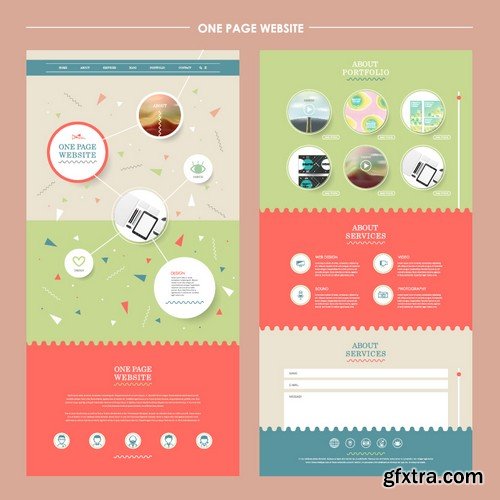 Stock Vectors - Website template 22, 25xEPS