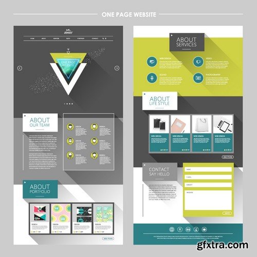 Stock Vectors - Website template 22, 25xEPS