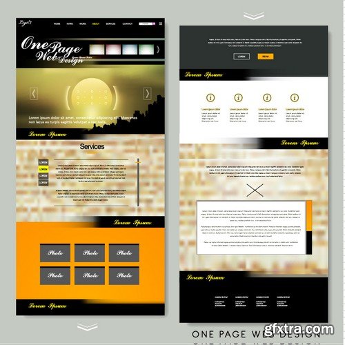 Stock Vectors - Website template 22, 25xEPS