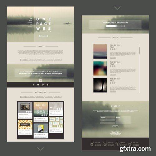 Stock Vectors - Website template 22, 25xEPS