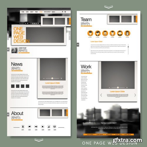 Stock Vectors - Website template 22, 25xEPS