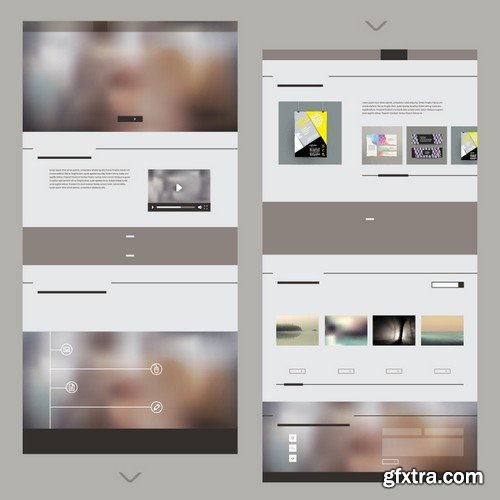 Stock Vectors - Website template 22, 25xEPS