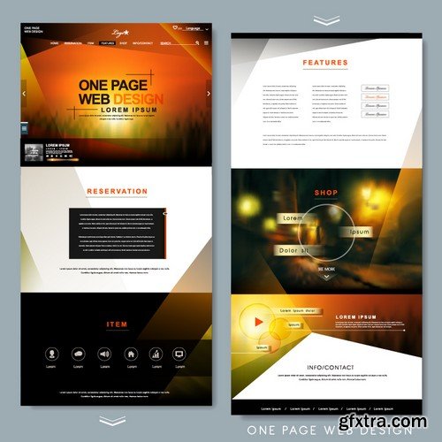 Stock Vectors - Website template 22, 25xEPS