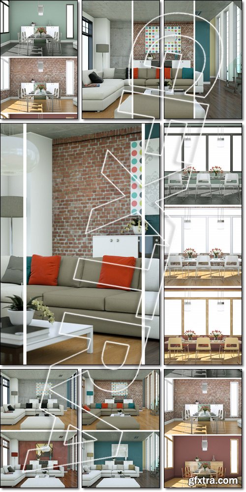 Modernes Loft Interieur Design - Stock photo