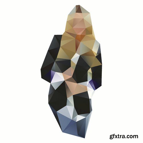 Stock Vector - Polygonal Business People, 25EPS