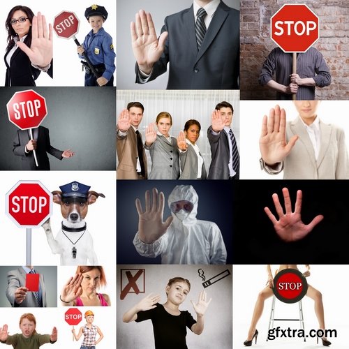 Collection of conceptual images of Stop sign 25 HQ Jpeg