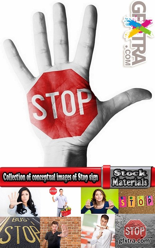 Collection of conceptual images of Stop sign 25 HQ Jpeg