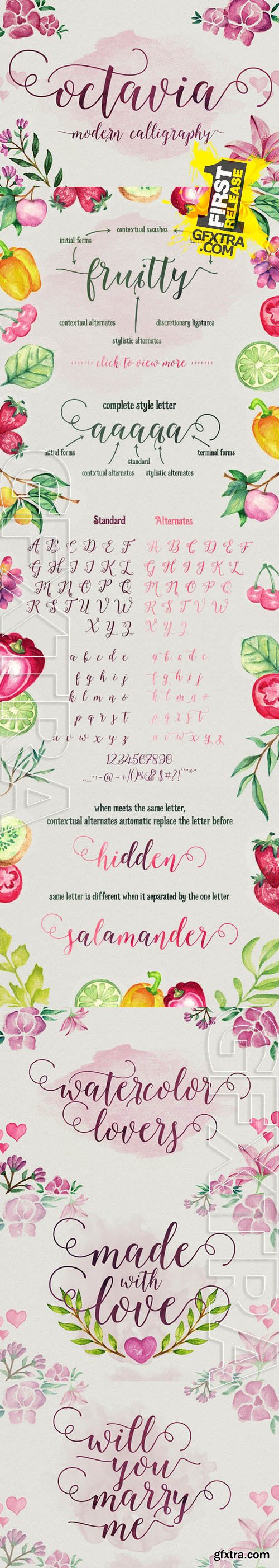 Octavia Script Font - CM 161630