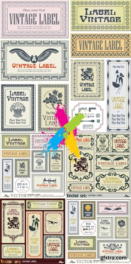 Vintage Labels Vector Collection