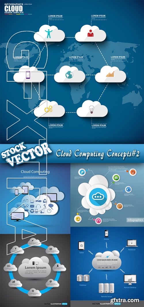 Stock Vector - Cloud Computing Concepts#2