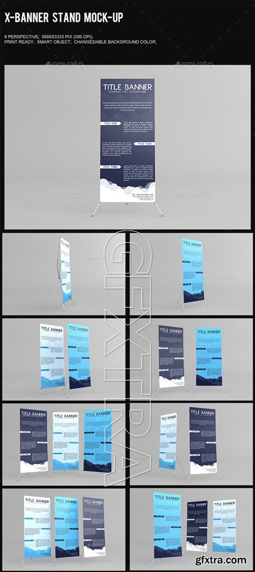 GraphicRiver - X-Banner Stand Mock Up 10197157