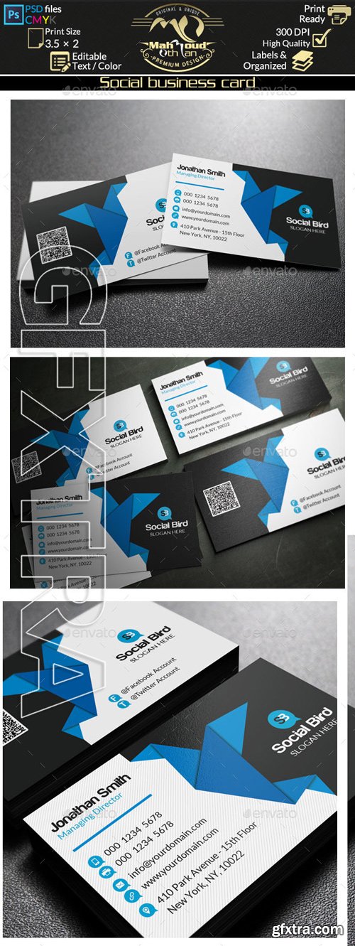 GraphicRiver - Social Media Business Card 72 10190949