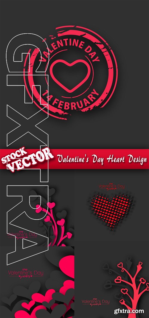 Stock Vector - Valentine\'s Day Heart Design