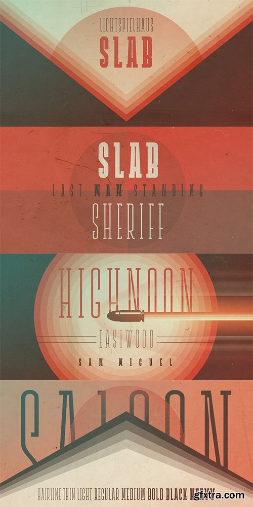 Lichtspielhaus Slab Font Family - 8 Font $152