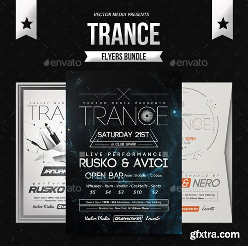 GraphicRiver - Trance Flyers Bundle 10190823