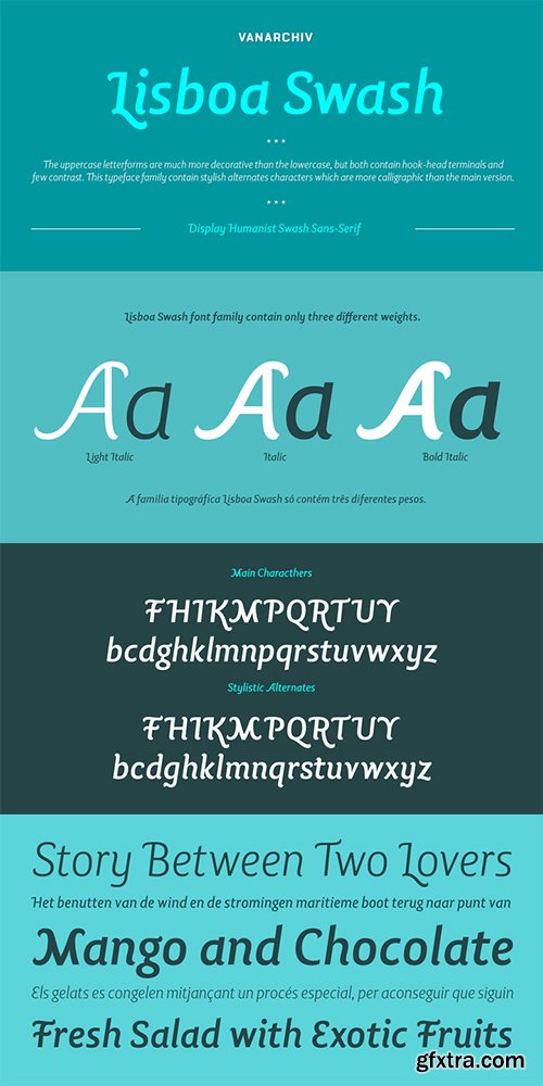 Lisboa Swash Font Family - 3 Font $135