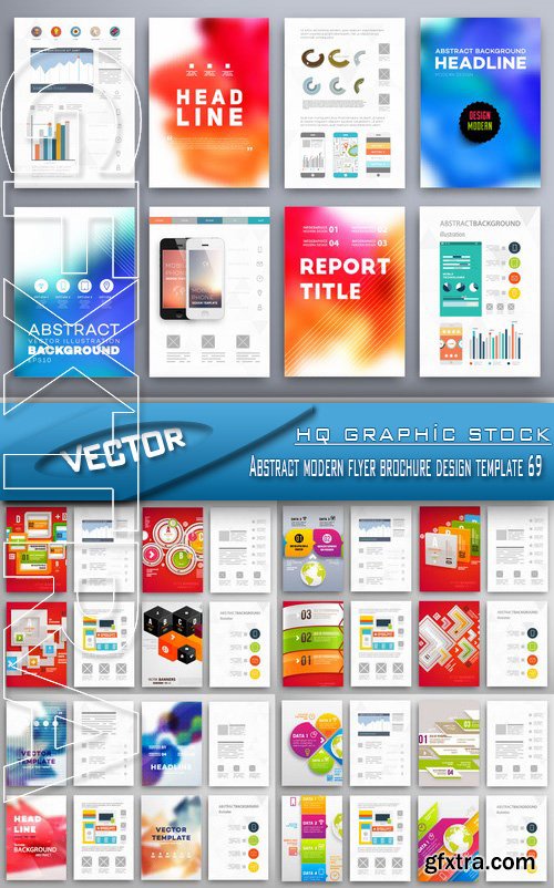 Stock Vector - Abstract modern flyer brochure design template 69