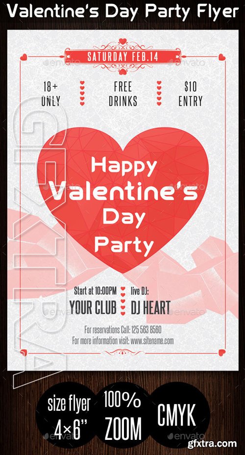 GraphicRiver - Techno Valentines Party Flyer 10185416