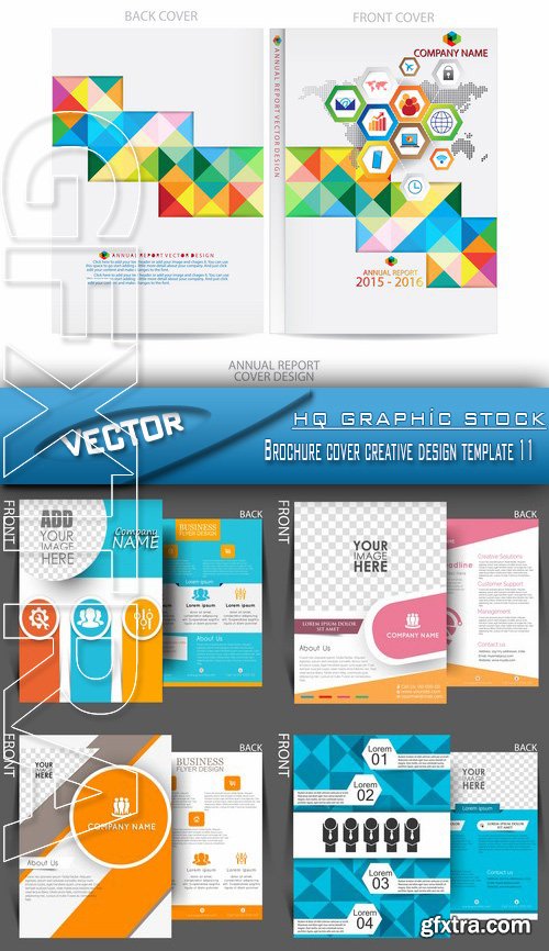 Stock Vector - Brochure cover creative design template 11