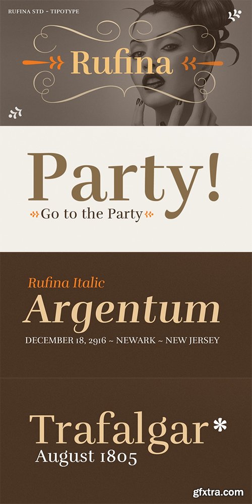 Rufina STD Font Family - 9 Font $136