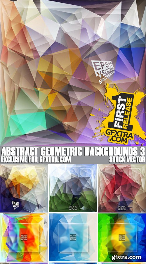 Stock Vectors - Abstract Geometric Backgrounds 3, 25xEPS