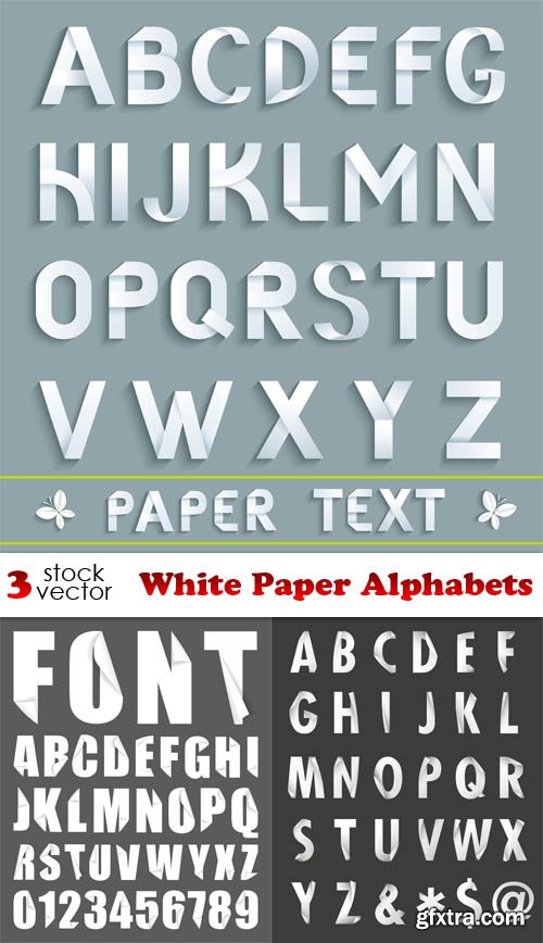 Vectors - White Paper Alphabets